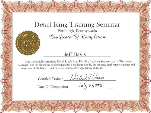 Car Detailing Training and Certification